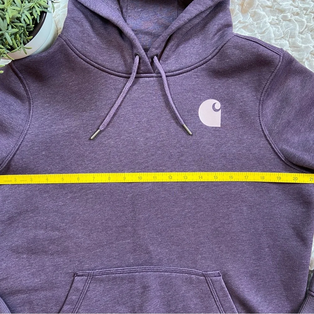 Carhartt Clarksburg Logo Graphic Hoodie Pullover Thick Relaxed Sweatshirt Medium - Picture 6 of 10